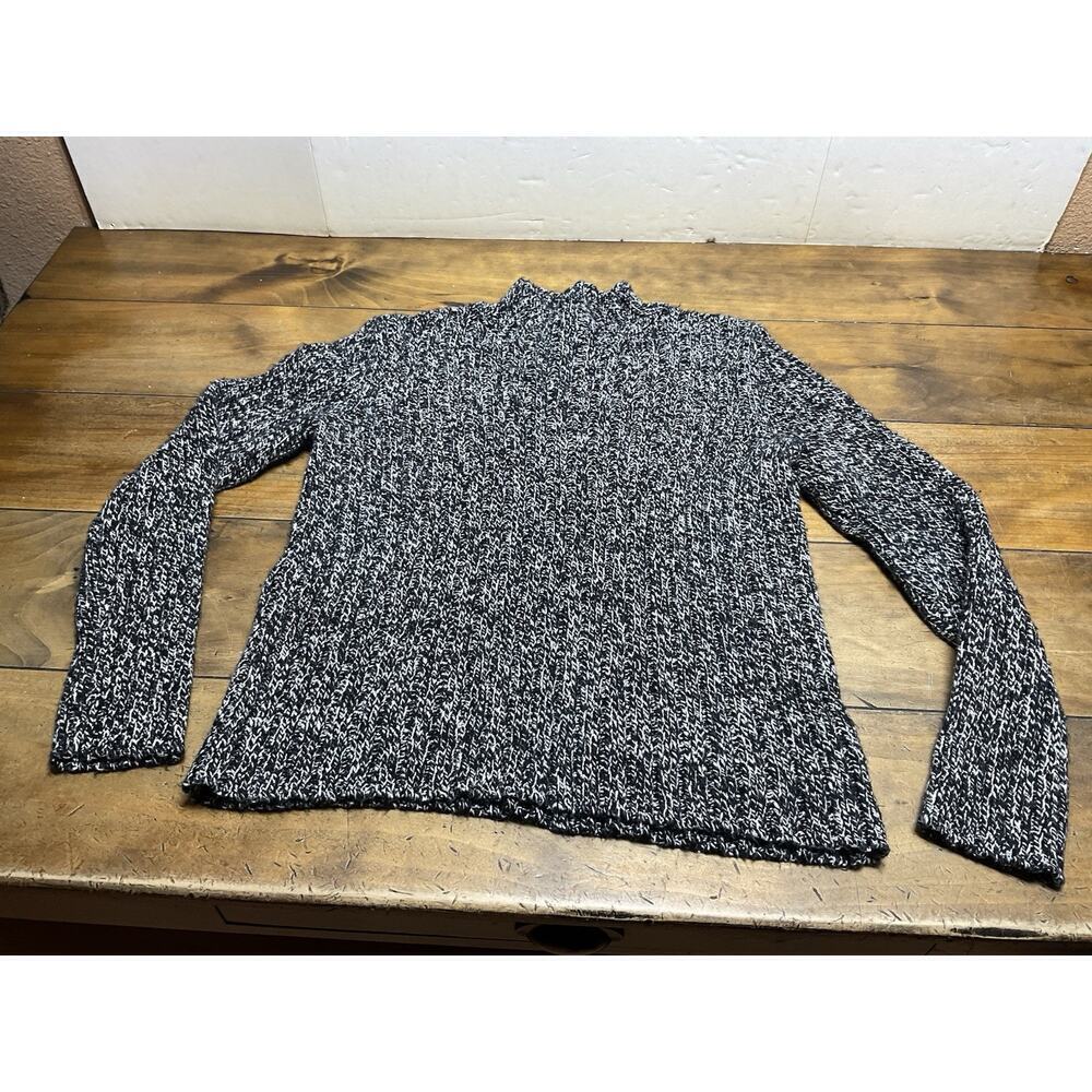 Ralph Lauren Fisherman Sweater Wool Blend Marled Knit Medium